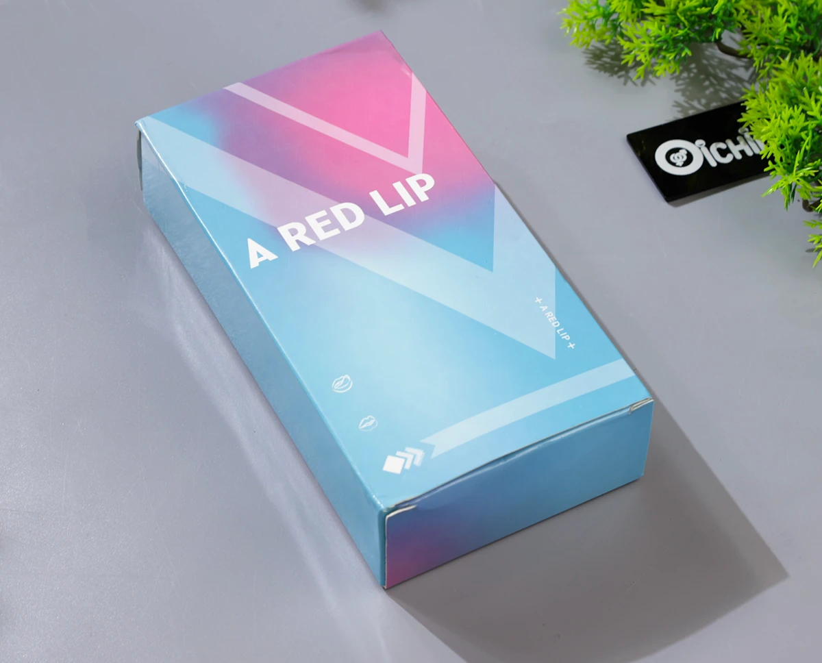 Hộp đóng gói Máy massage rung cắn A Red Lip gradient xanh hồng