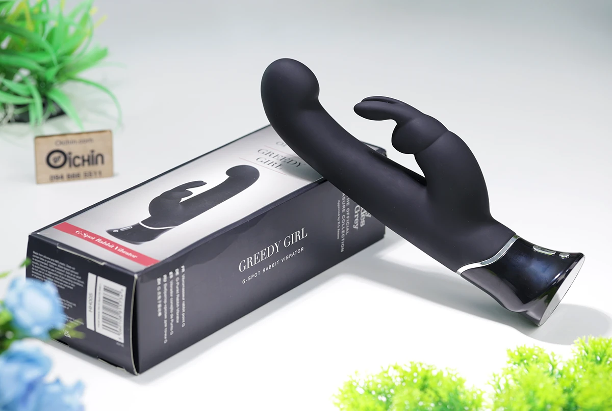 Fifty Shades of Grey G Spot Rabbit Greedy Girl được thiết kế đặc trưng với nhánh tai thỏ