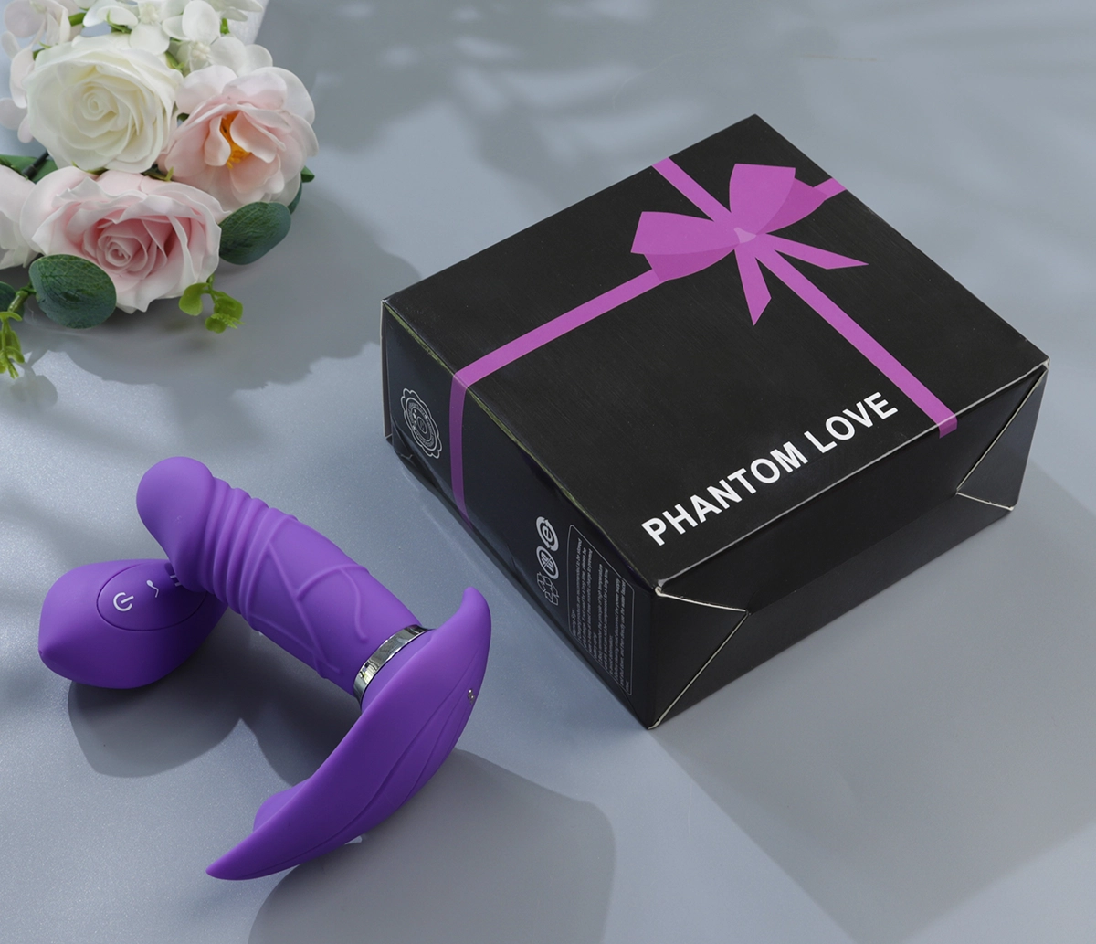 Vỏ hộp của sản phẩm màu tím