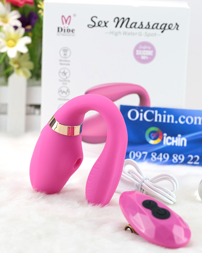 Máy massage Dibe G-Spot ALVA 2 đầu rung bú mút 7 chế độ từ xa
