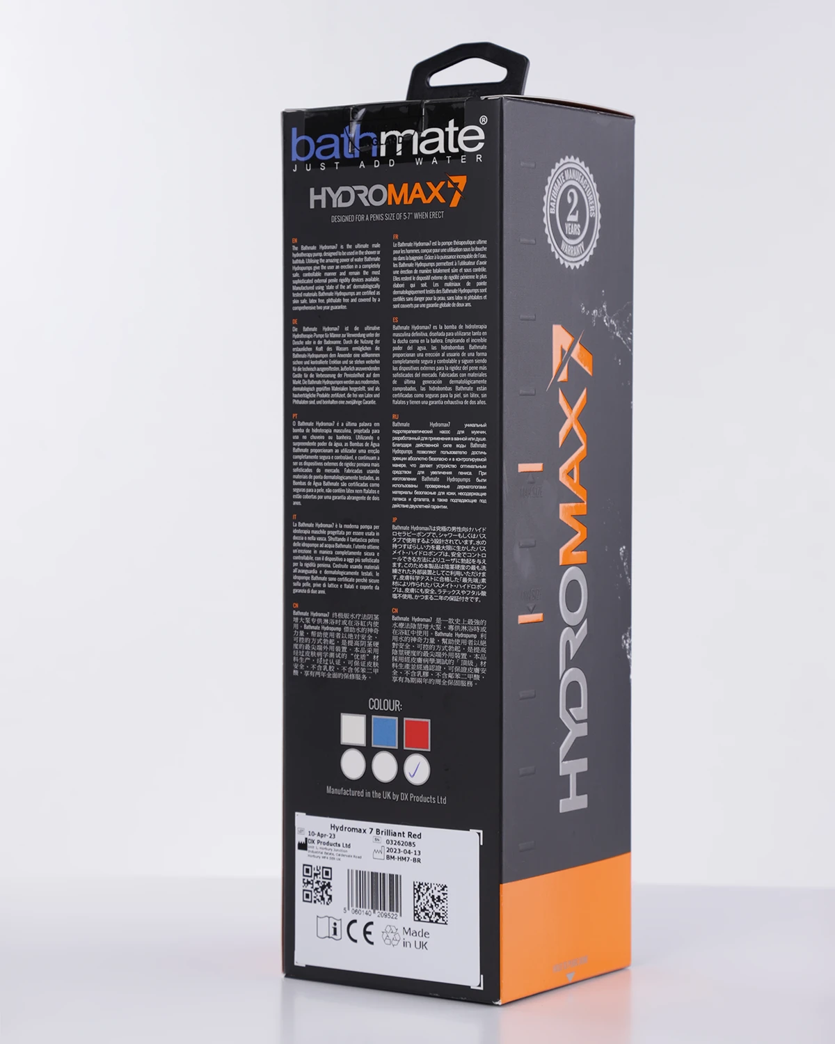 Bathmate Hydromax 7 Crystal Clear chính hãng made in UK