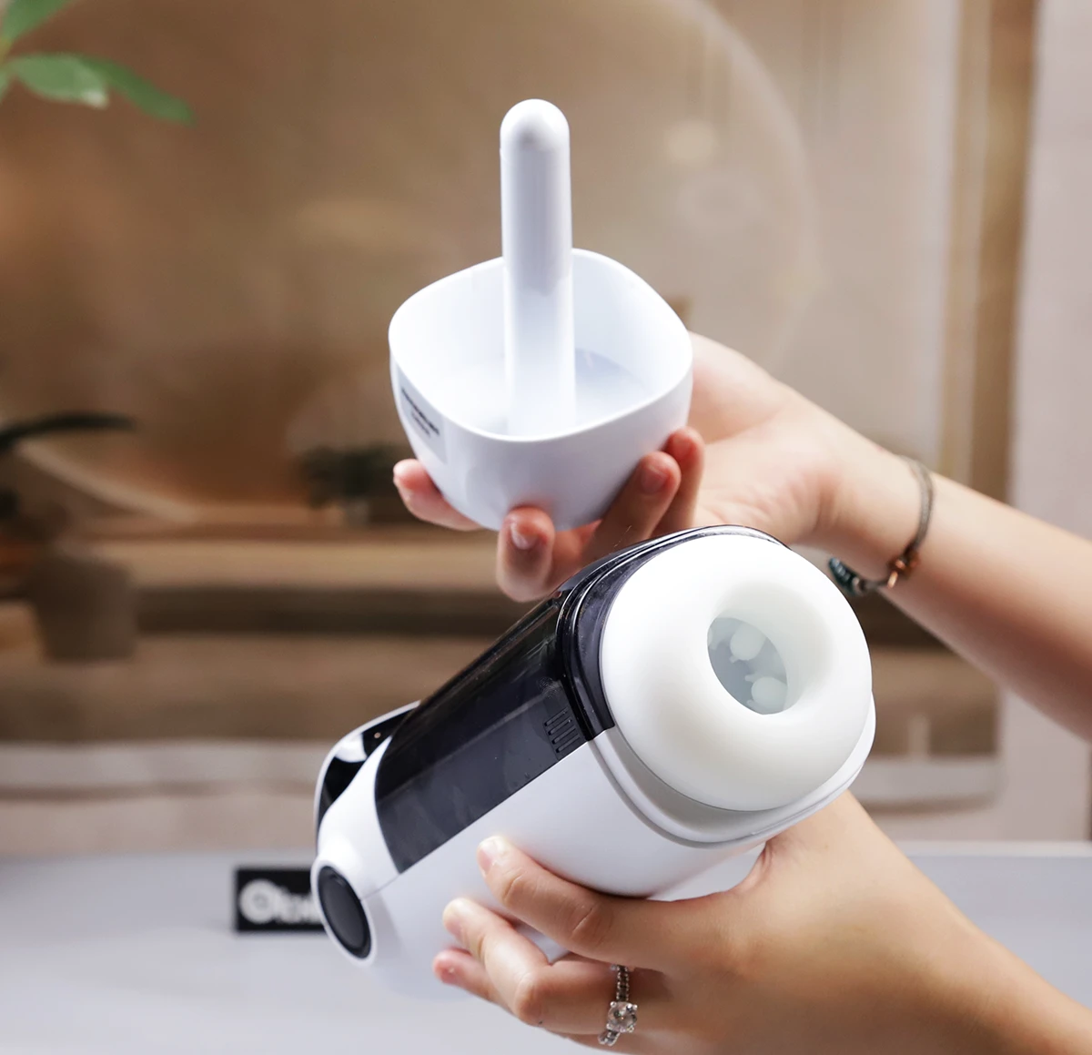 Máy thủ dâm Manmiao MF47 cầm tay hiển thị kích thước thực