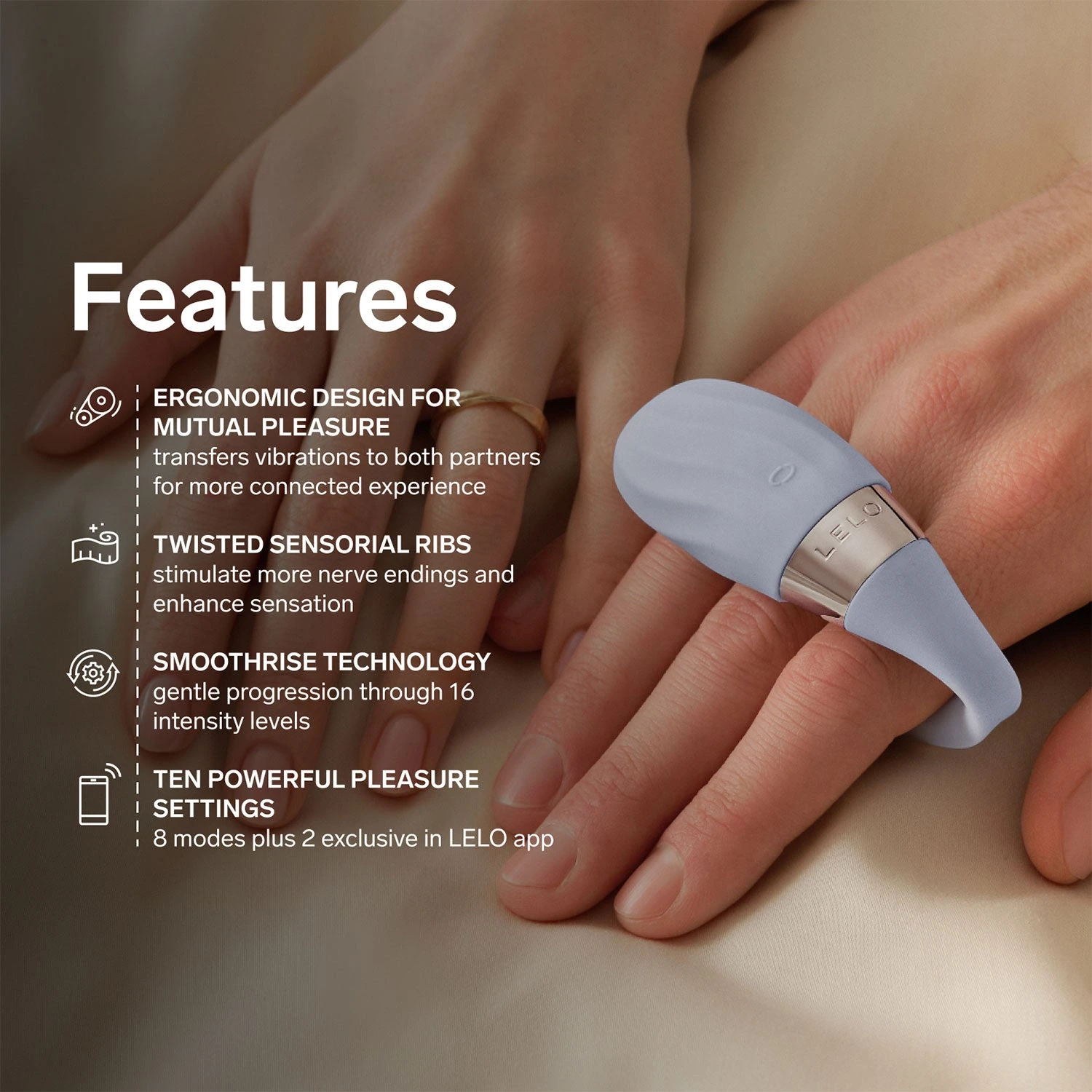 Lelo Tiani Twist massage cặp đôi - Tính năng ergonomic và công nghệ Smoothrise
