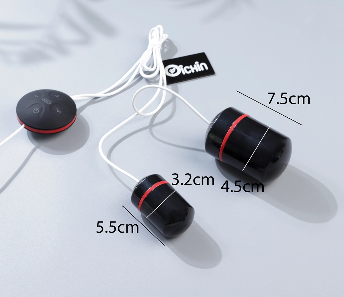 Ảnh thông số kích thước của Trứng rung 2 đầu Leten Breast