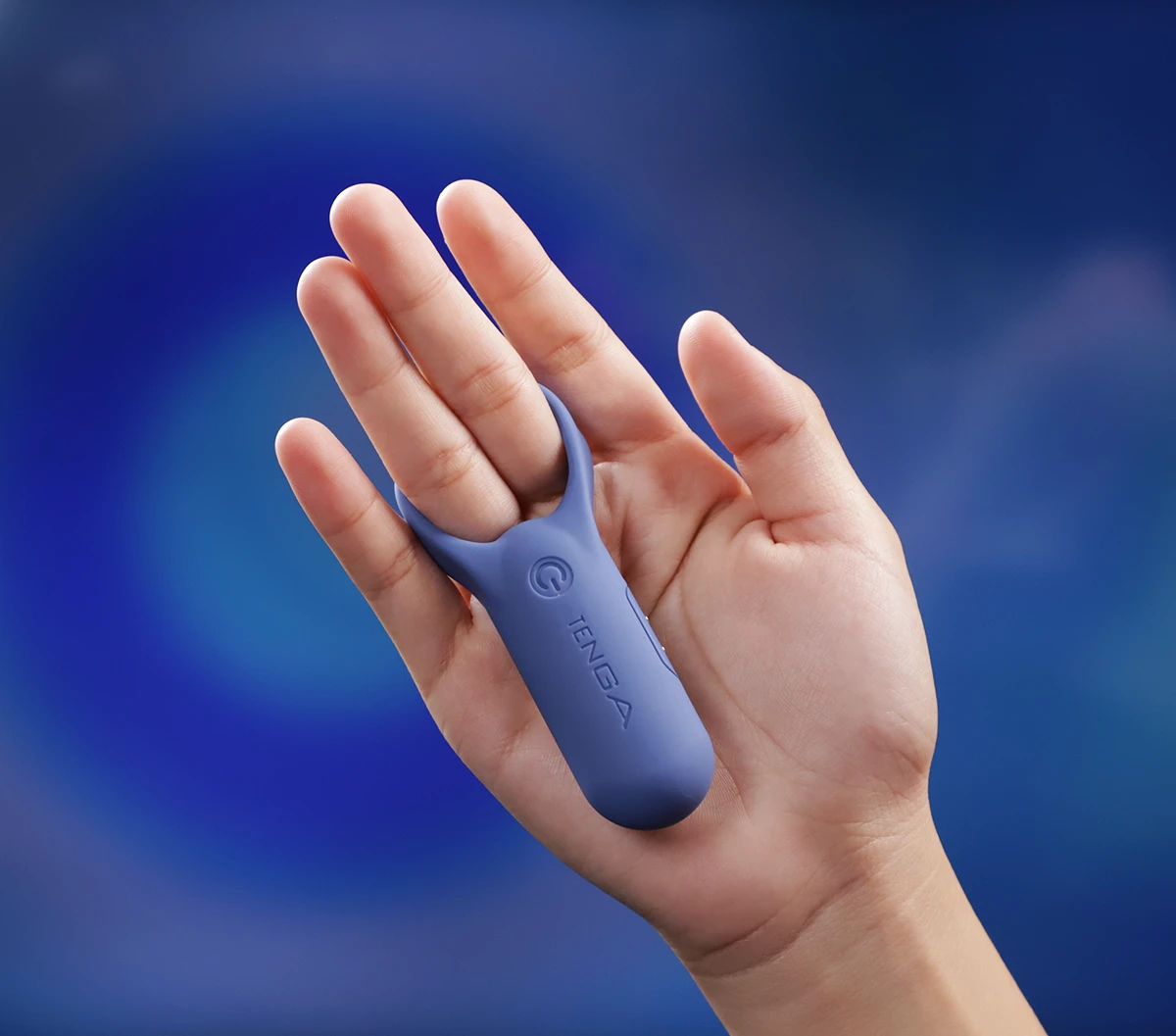 Vòng rung Tenga PaiRing + màu xanh cầm tay hiển thị kích thước