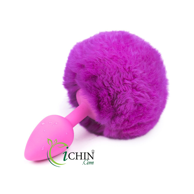 Sex toy hậu môn Cosplay đuôi thỏ phích silicone