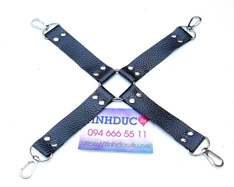 Đồ chơi bạo dâm 10 món dây chéo màu đen