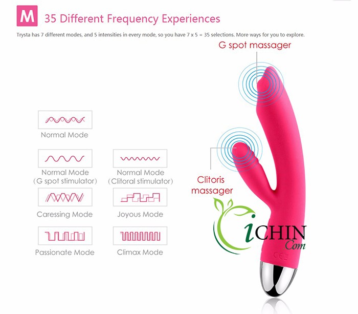 Dụng cụ kích thích điểm G Trysta có 7 chế độ rung x 5 cường độ, tương đương với 35 kiểu rung
